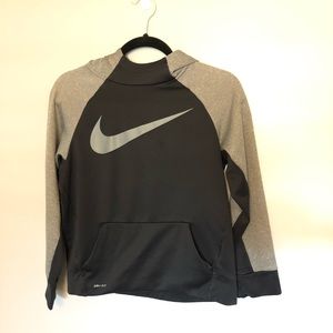 Nike Boys Hoodie Size Large Black Gray